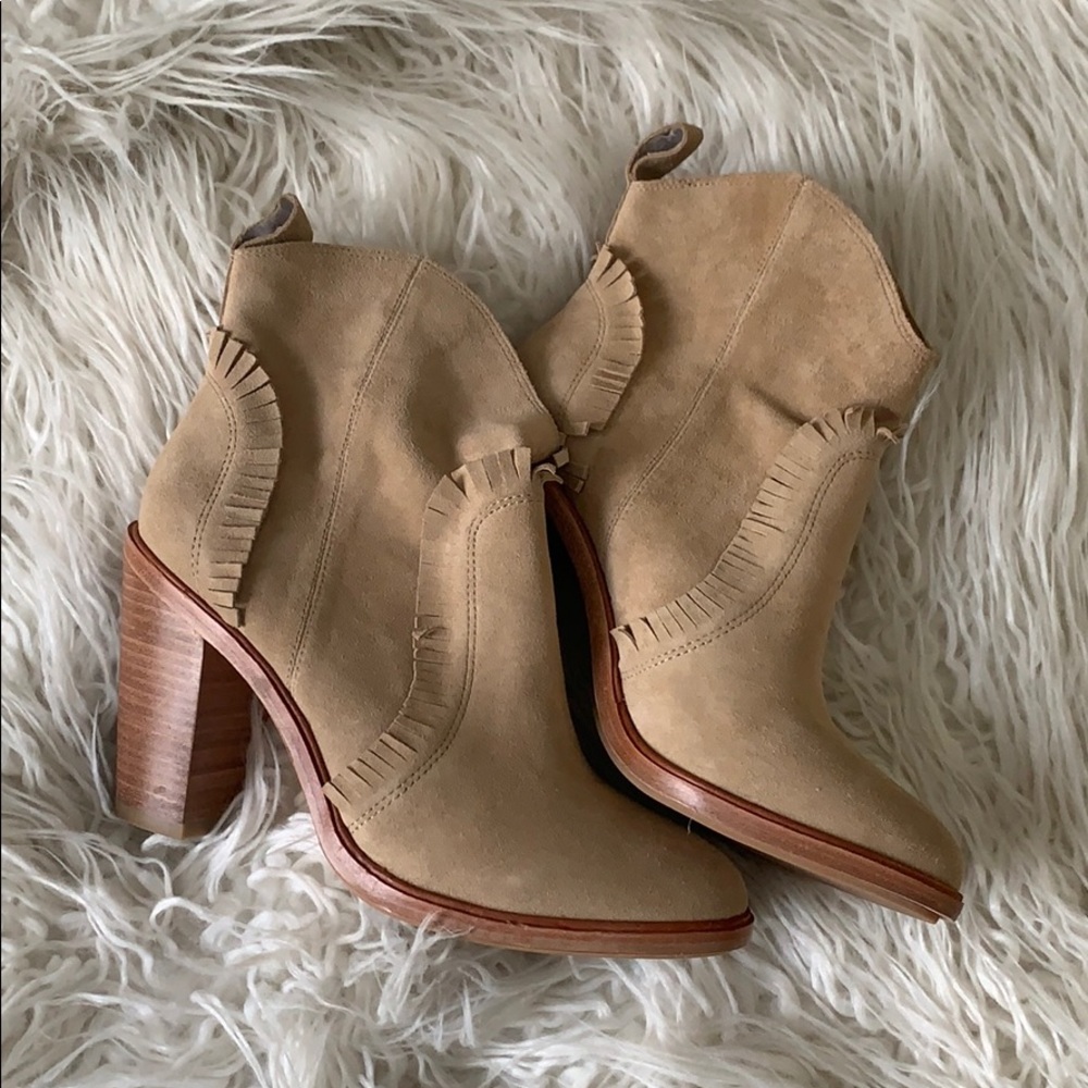 Joie Tan suede ankle boots